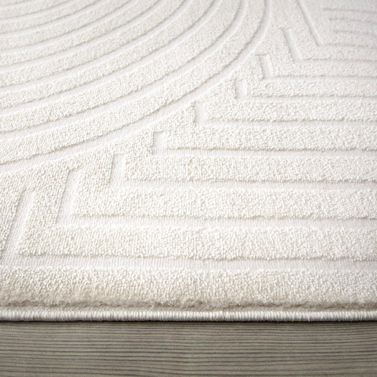 KURZFLORTEPPICH, einfarbig, aus Polyester, Florhöhe 9 mm, Creme, 240 x 340 cm - Creme, Textil (340/240cm) - KADIMA DESIGN