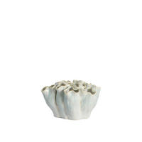 VASE Diago - Blau - 21.5/16.5/13 cm - Blau, Keramik (13cm) - Light & Living