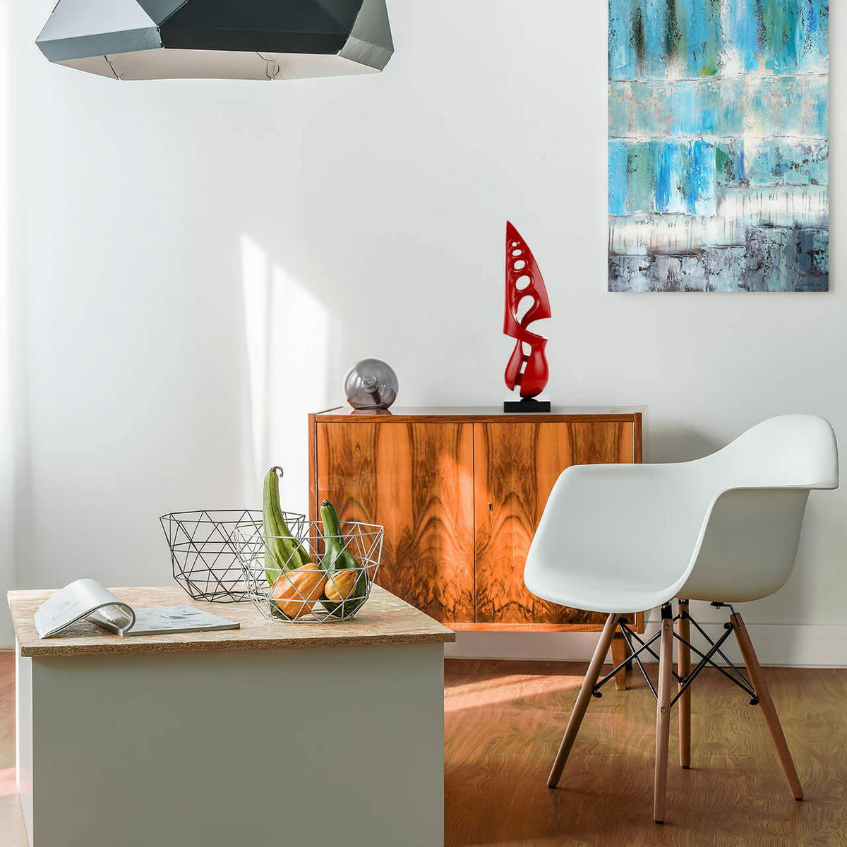 SKULPTUR Rot 15/56 cm - Rot, Stein (3/56/15cm) - KUNSTLOFT