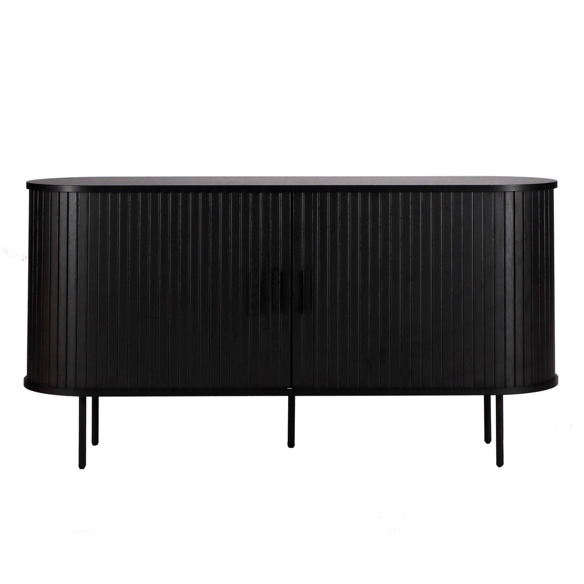 SIDEBOARD 140 cm, Schwarz - Schwarz, Holz (40/76/140cm) - Oviala