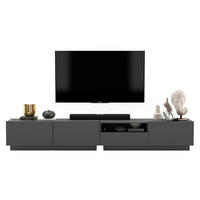 TV-LOWBOARD 2-er Set Enjoy Graphit Matt Loft Schublade 120 cm - Grau, Holzwerkstoff (240/37/35cm) - Meble Lindner