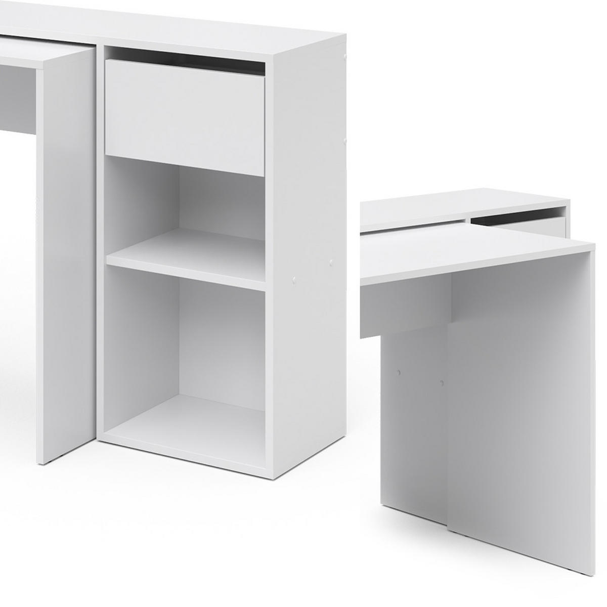 SCHREIBTISCH Ben Weiß 145 x 46.4 cm - Weiß, Holzwerkstoff (46.4/145/75.8cm) - Vicco