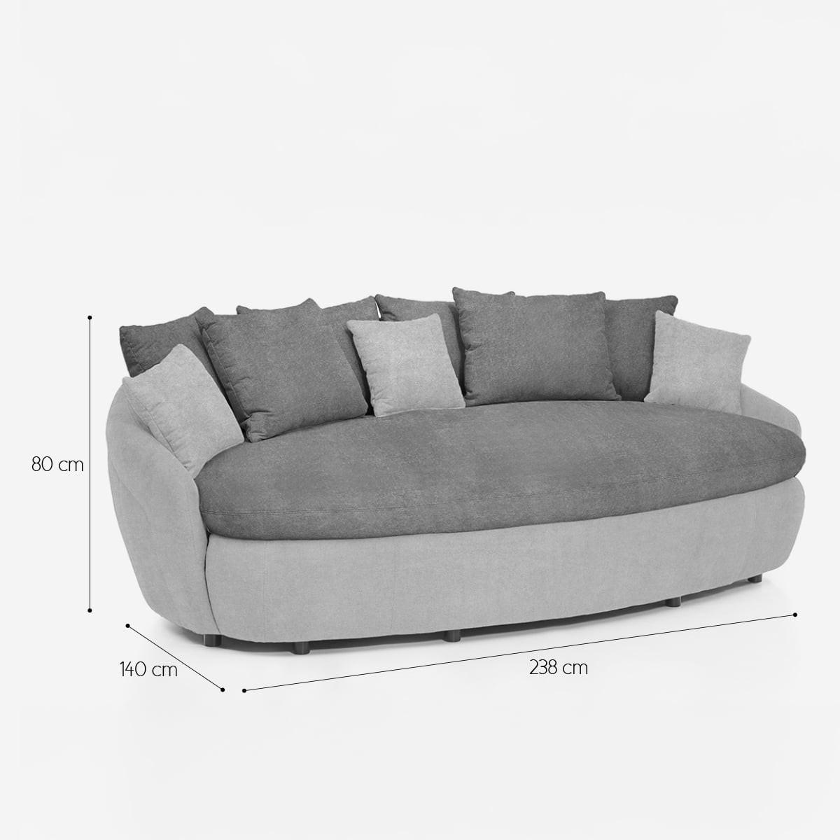 3-SITZER Zermatt - Dunkel Grün - Grün, Textil (238/80/140cm) - Pasmara