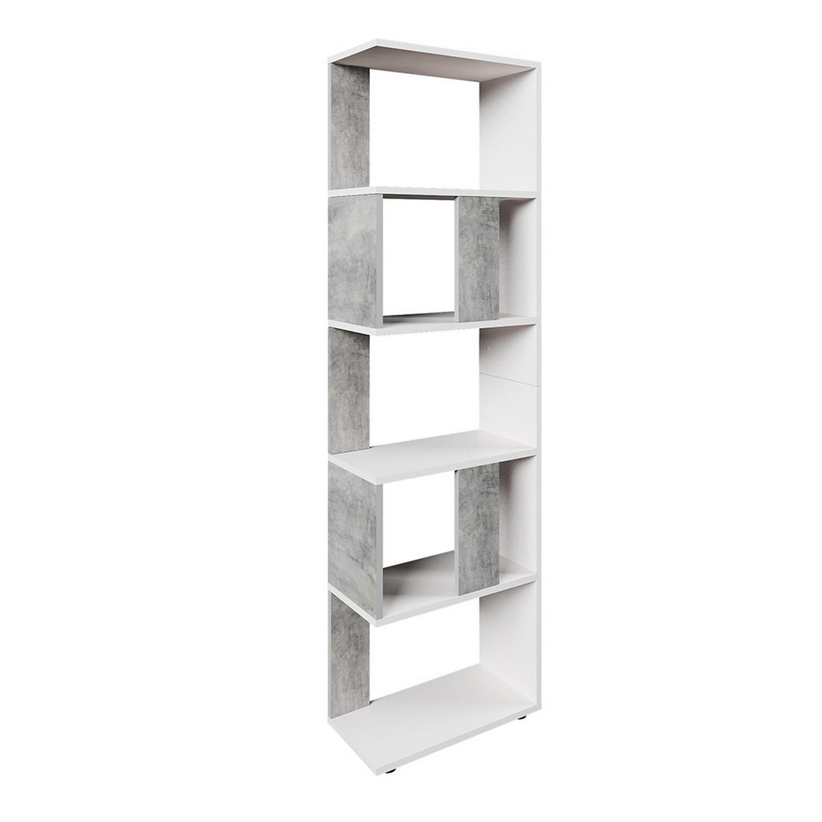 RAUMTEILER Beton/Weiß 45 x 162.6 cm - Weiß/Grau, Holzwerkstoff (45/162.6/23.6cm) - Vicco