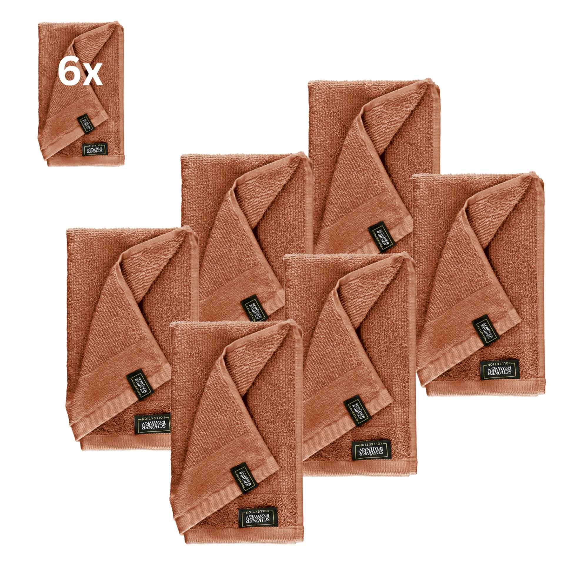 GÄSTEHANDTUCH SENSE-6 - Rostfarben, Textil (30/50cm) - Schöner Wohnen
