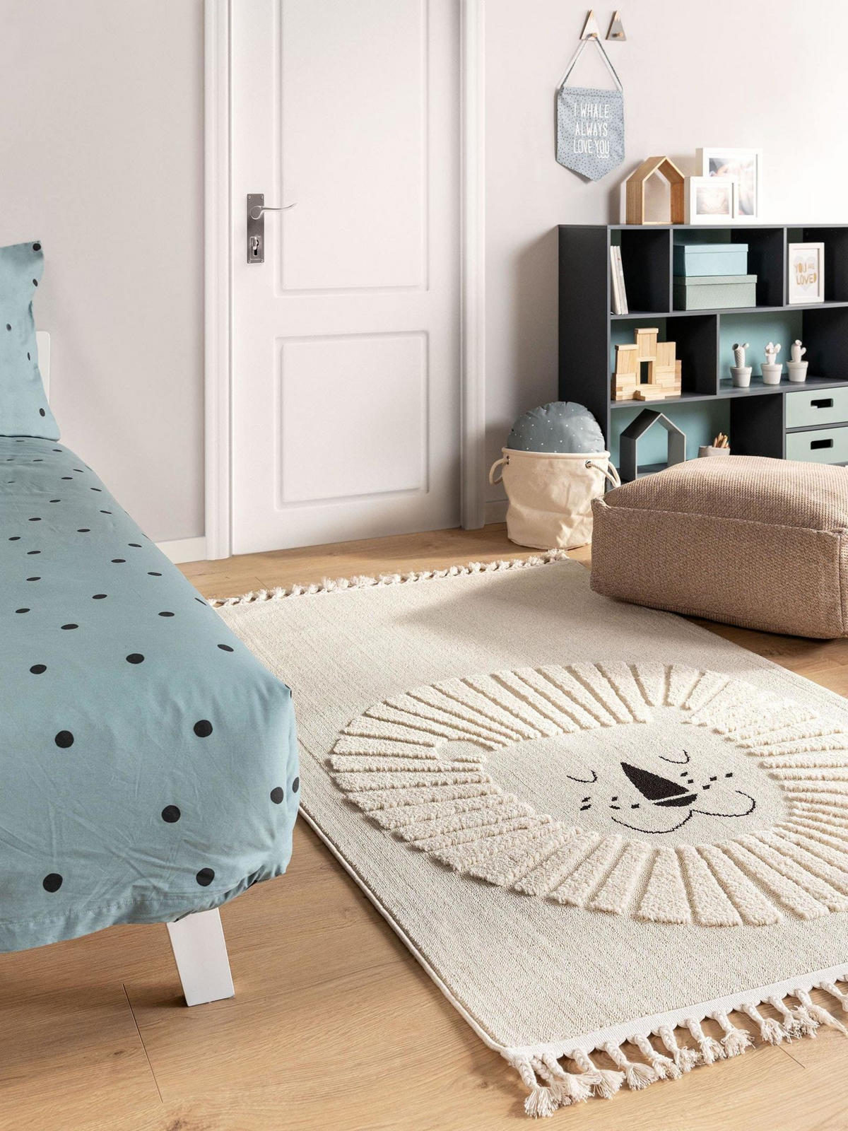 DĚTSKÝ koberec Momo Krémová 90x130 cm - béžová, textil/přírodní materiály (90/1cm) - KUNSTLOFT