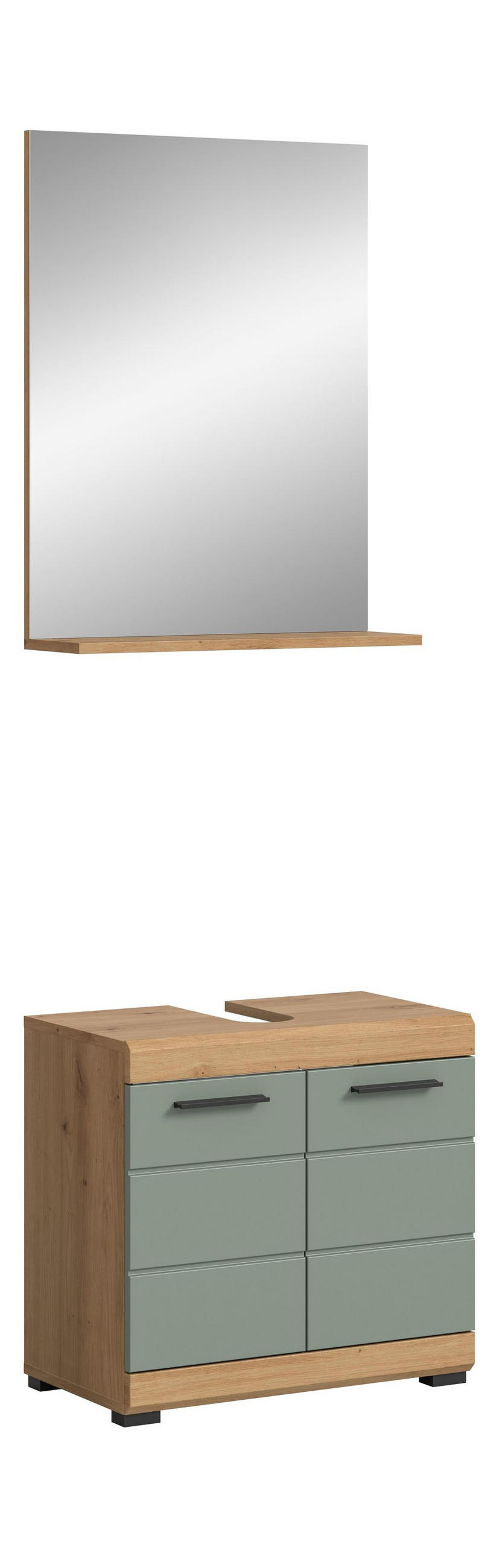 BADKOMBINATION 2tlg. Scout Bad in Artisan Eiche Nachbildung und Salbei Nachbildung B/H/T: 60x191x34 cm - Eiche Artisan, Holz (60/191/34cm)