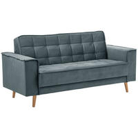 SOFA 2-Sitzer Kavindra Samtvelours azur - Aubergine, Kunststoff (180/84/78cm) - 58aufmkessel