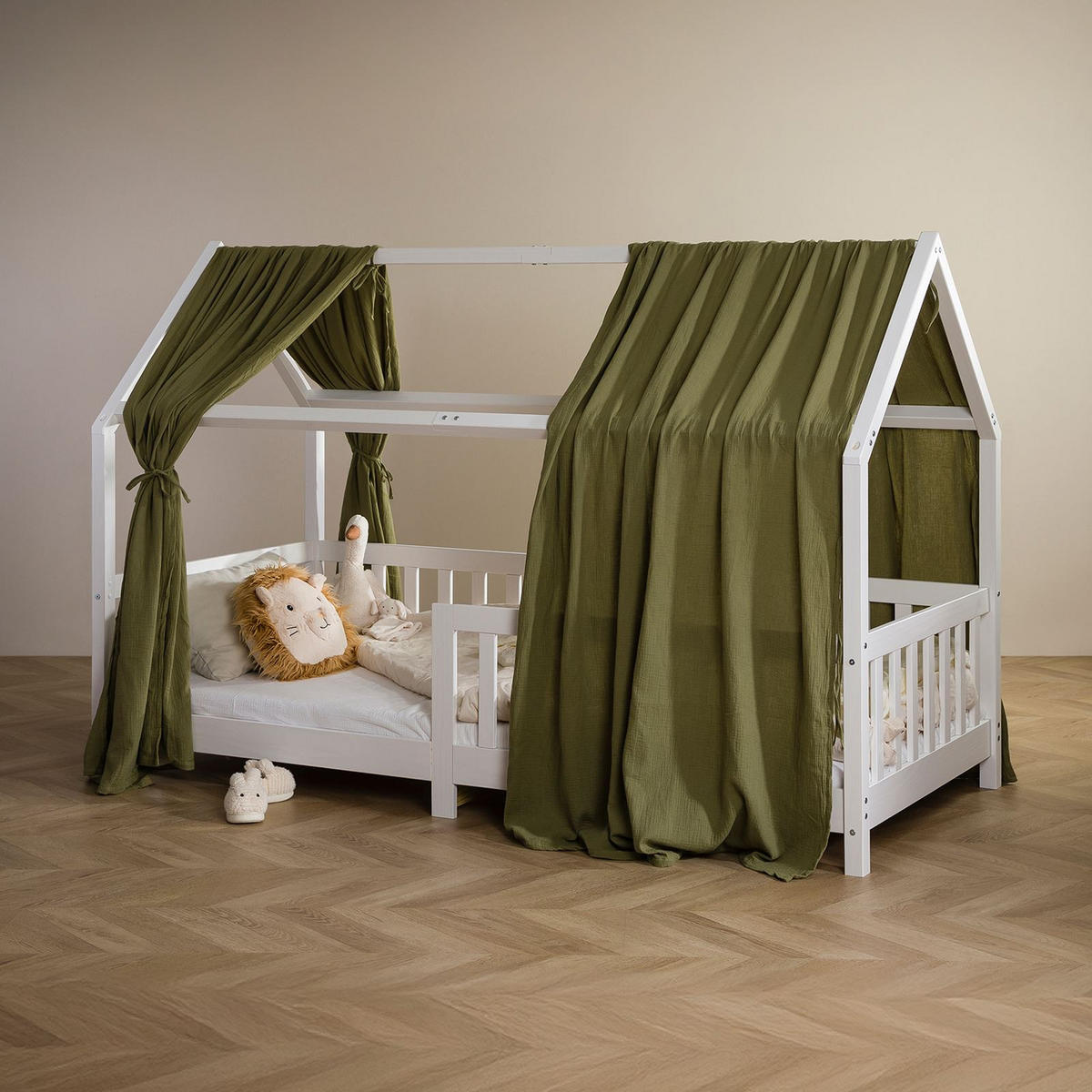 HAUSBETT-HIMMEL NENA grün - Grün, Textil - IDIMEX