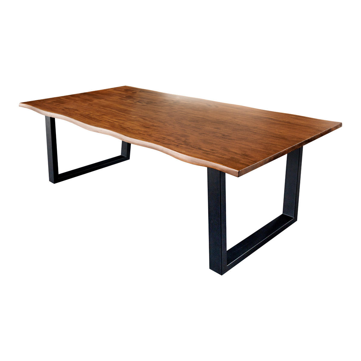 ESSTISCH GENESIS Akazie Braun 200cm - Schwarz/Braun, Holz/Metall (100/200/76cm) - riess-ambiente