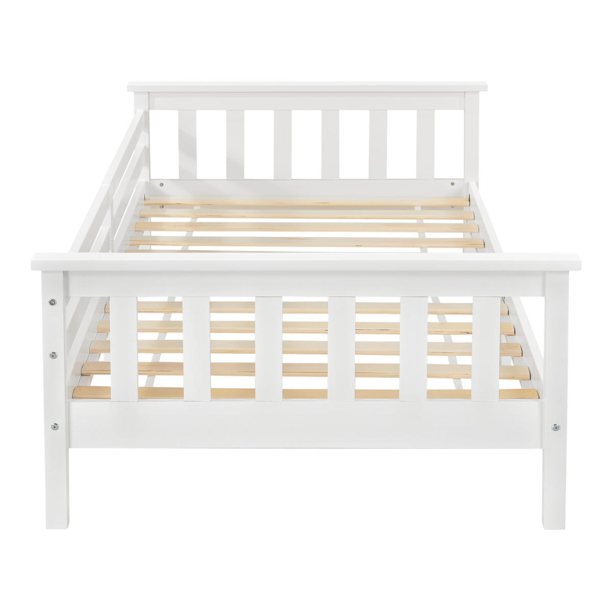 KINDERBETT Nuuk - Weiß, Holz (80/160cm) - [en.casa]