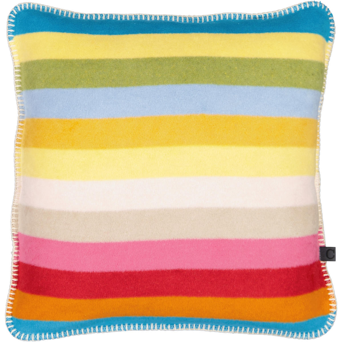 KISSENHÜLLEN LIFESTYLE BLOCKSTREIFEN 70081 MULTICOLOR - 25 - Gelb/Multicolor, Textil (50/50cm) - Cawoe
