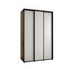 SCHWEBETÜRENSCHRANK 235,2/150/60 3-türig - Schwarz/Weiß, Holz/Metall (150/235/60cm) - Abiks Möbel