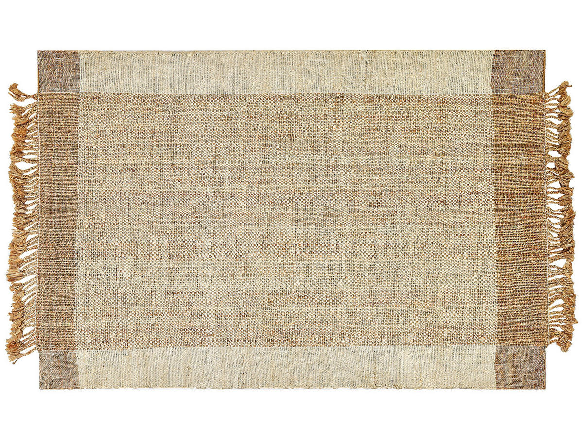 TEPPICH geflochten Dedemli 300/200 cm - Beige, Naturmaterialien (200/300cm) - Beliani