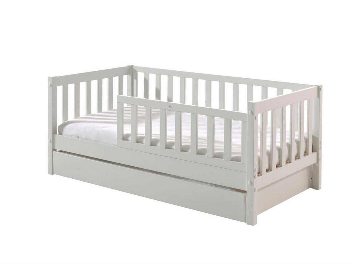 JUNIORBETT Karie 148x60x76 aus Massivholz+MDF in Weiß - Weiß, Holz (70/140cm) - 58aufmkessel