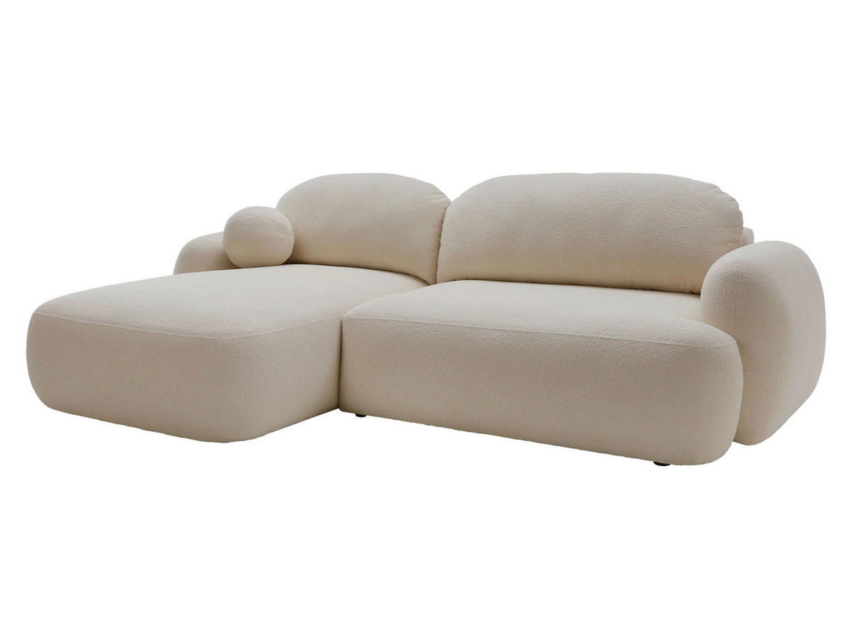ECKSOFA Mayo, Seite: Links - Beige/Schwarz, Holz/Kunststoff (275/175cm) - MIRJAN24