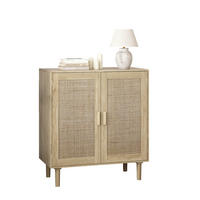 SIDEBOARD 80/40/88 cm natur aus MDF mit Rattanfronten und 2 Türen - Naturfarben, Holzwerkstoff (80/88/40cm) - OKWISH