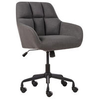 SCHREIBTISCHSTUHL Grau Palmdale - Grau, Textil (58/83/61cm) - Beliani