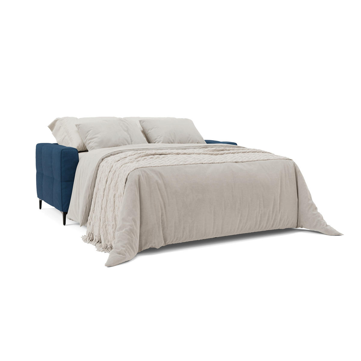 SCHLAFSOFA Gardenia - Blau, Metall (198/88/94cm) - Divani.store