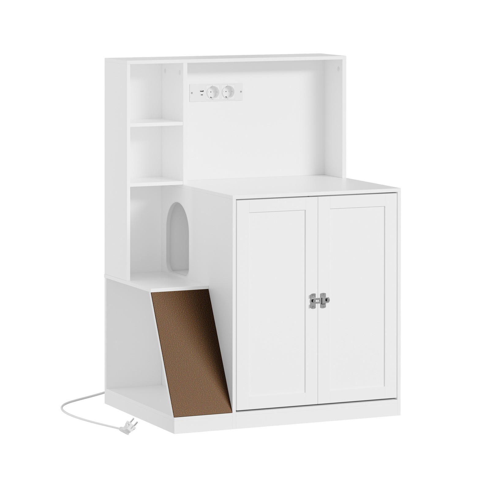 SoBuy Katzenhaus Weiß 60x116.5x80 cm