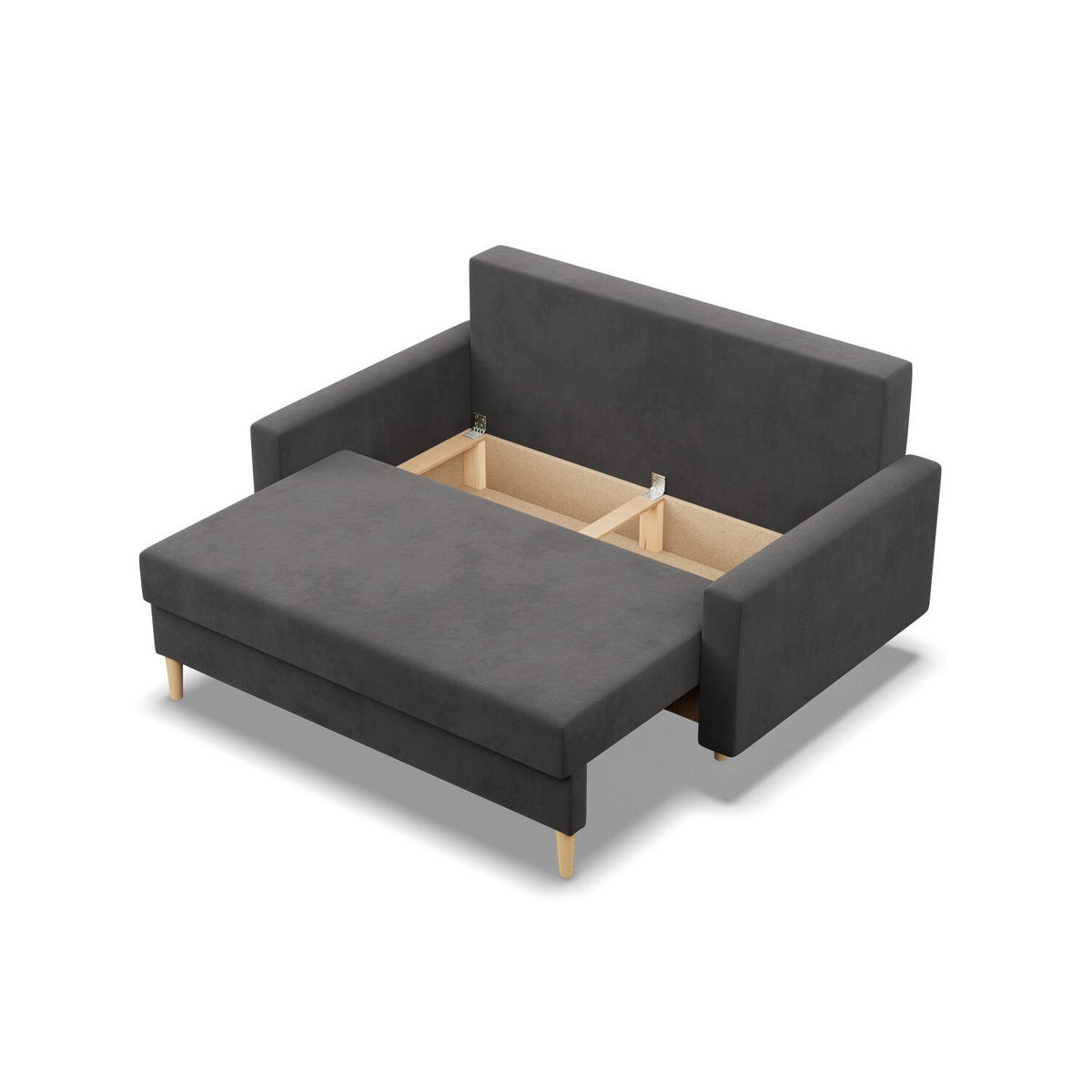 SOFA Blank grau 152/88/92 - Grau, Textil (152/88/92cm) - SIMKAM Furniture