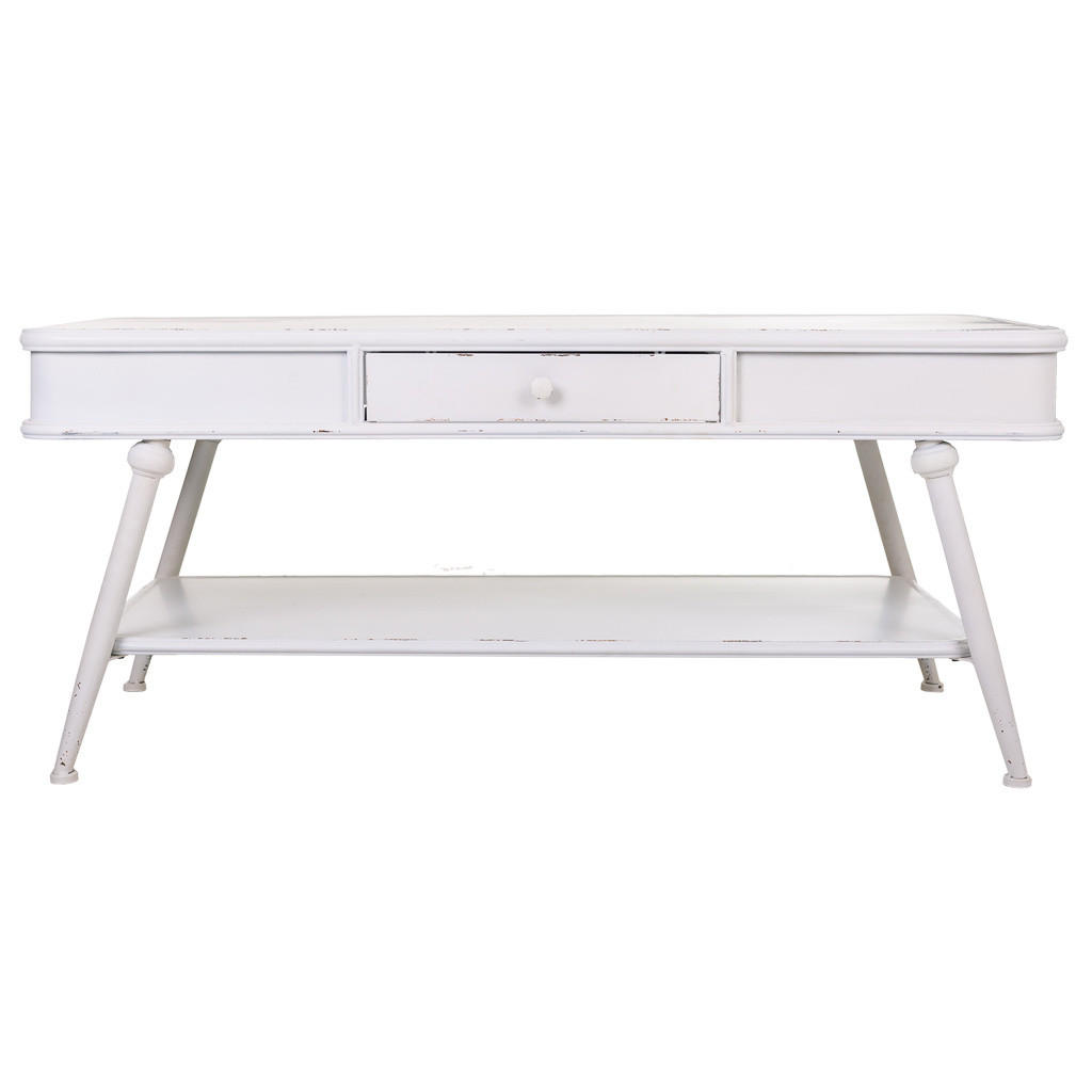 COUCHTISCH aus Metall 120x60x53 cm - Weiß, Metall (60/120/53cm) - Wanderlust