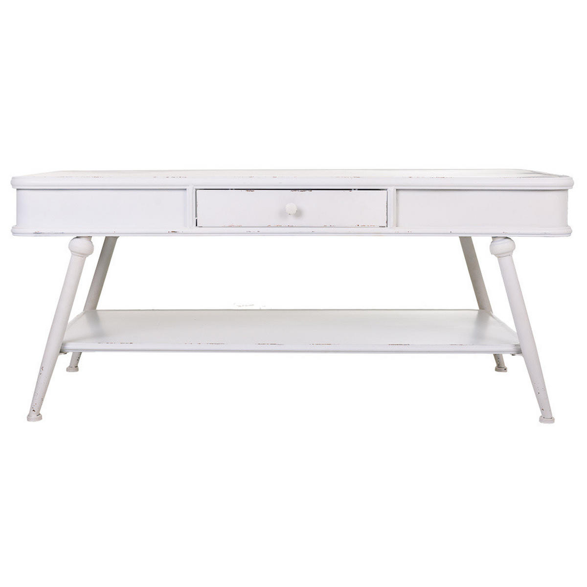COUCHTISCH aus Metall 120x60x53 cm - Weiß, Metall (60/120/53cm) - Wanderlust