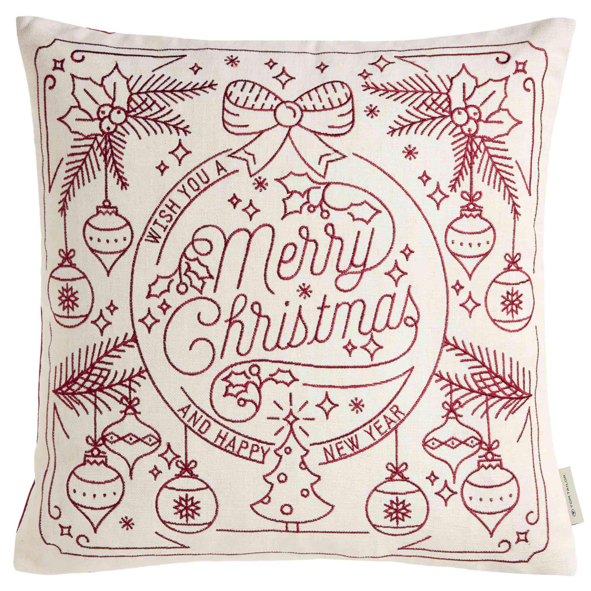 ZIERKISSENHÜLLE WEIHNACHTSKISSEN - Rot, Textil (45/45cm) - Tom Tailor