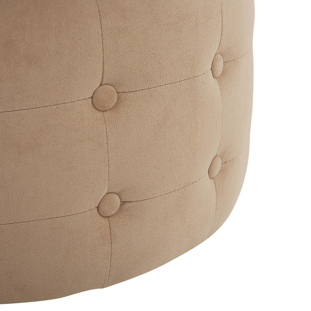 POUF Tampa 55/55/30 cm - Beige, Textil (55/30/55cm) - Beliani