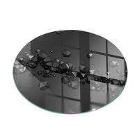 GLASPLATTE für Kamin Ø 100 cm Schwarz - Schwarz, Glas (100/100/0.4cm) - ArtPrintCave