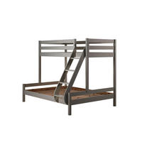 ETAGENBETT Karlee 208x167x156 aus Massivholz in grau - Grau, Holz - 58aufmkessel