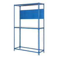 REIFENREGAL mit Arbeitsfläche Metal Shark NO.4 HxBxT 200 x 100 x 40 cm 6 Reifen Blau - Blau, Metall (100/200/40cm) - PROREGAL