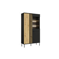 VITRINE MERIDIAN 195/110,5 cm in Eichefarben - Braun, Holzwerkstoff (110.5/195/40cm) - MASSENO