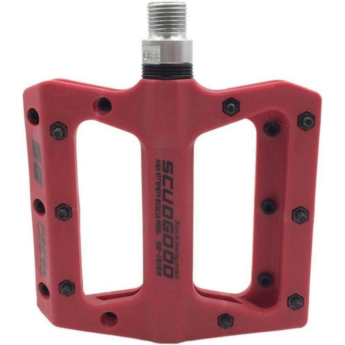 FAHRRADPEDALE Rot Nylon Composite 9/16 Zoll - Rot, Kunststoff (10.7/2.5/12.4cm)