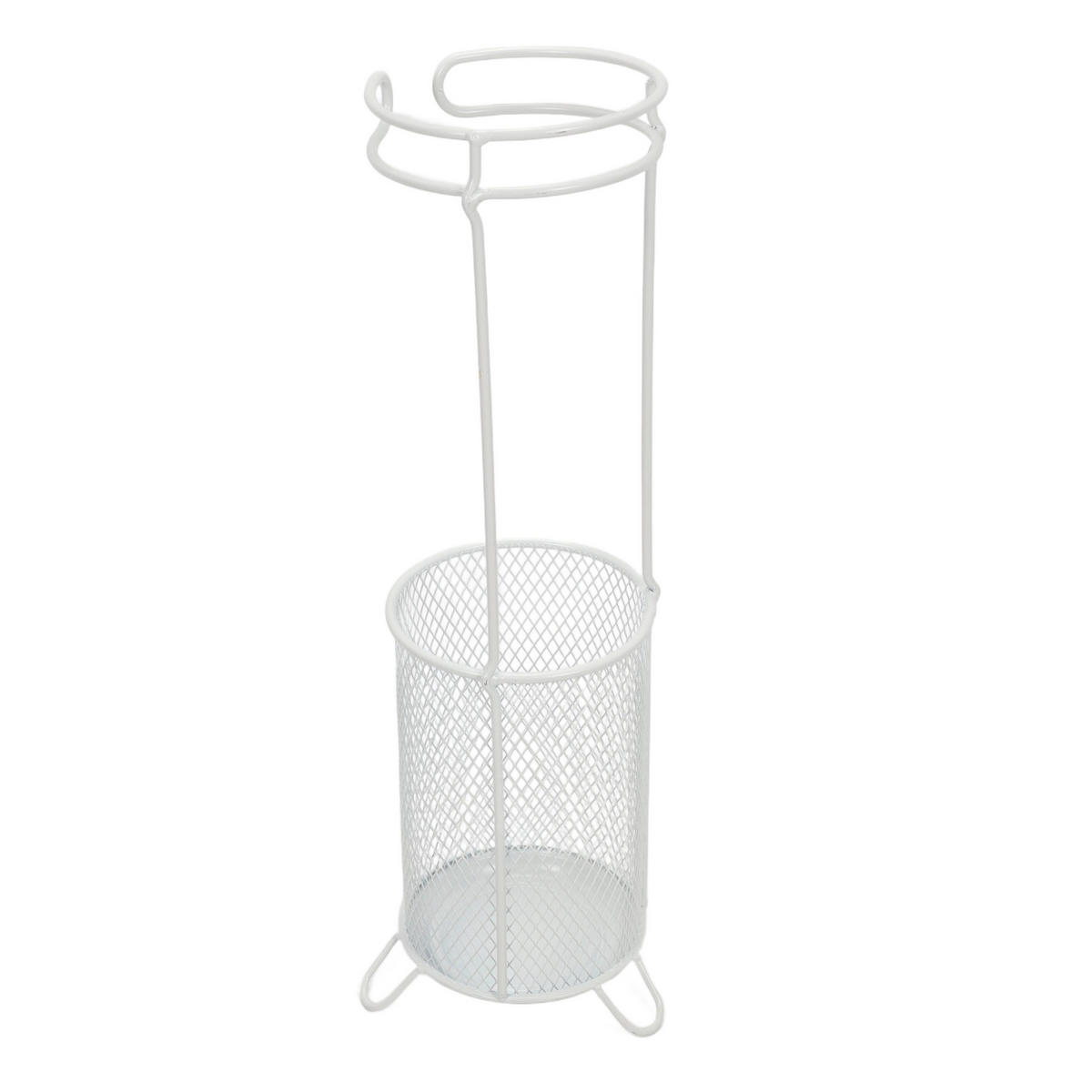 SCHIRMSTÄNDER aus Metall Zilo 18/18/50 cm - Weiß, Metall (18/50/18cm) - Home Styling Collection