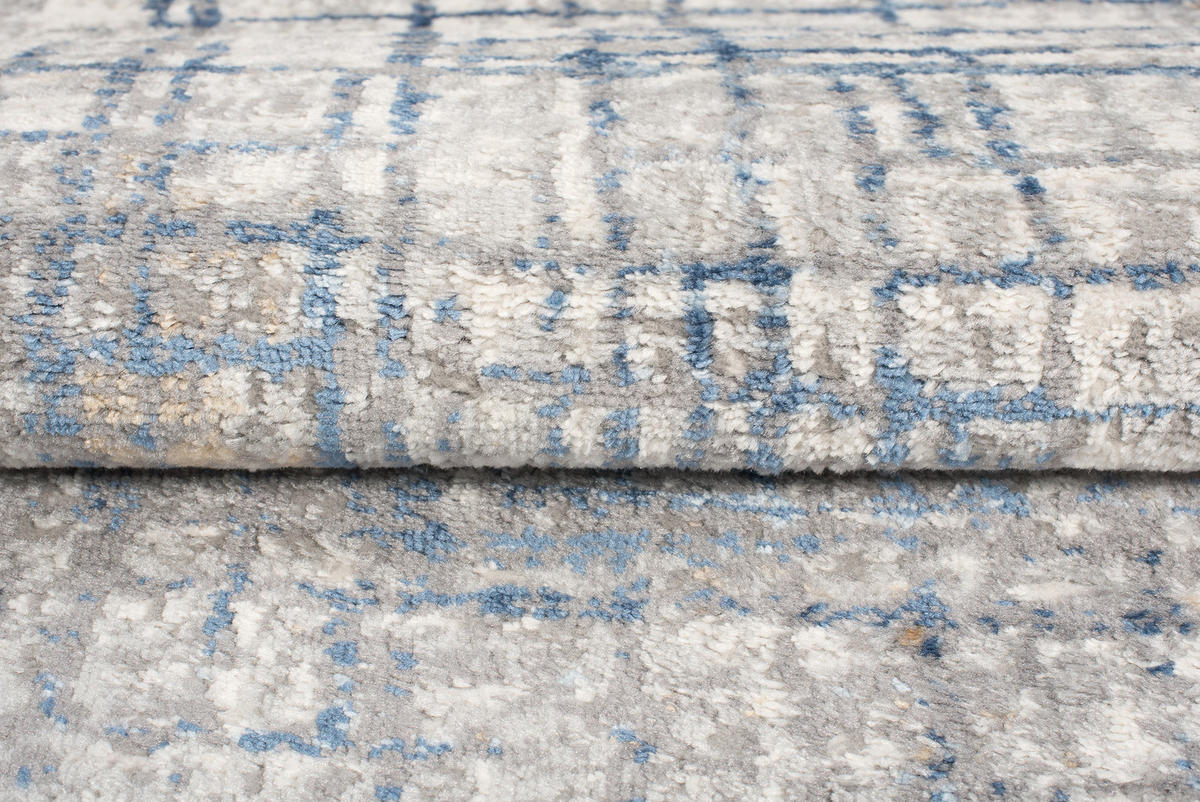 TEPPICH VALLEY Grau Blau 160/220 cm - Blau, Textil (160/220cm) - Tapiso