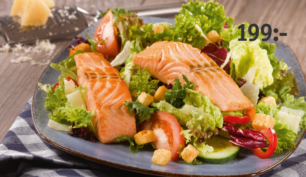 Sallad med laxfile
