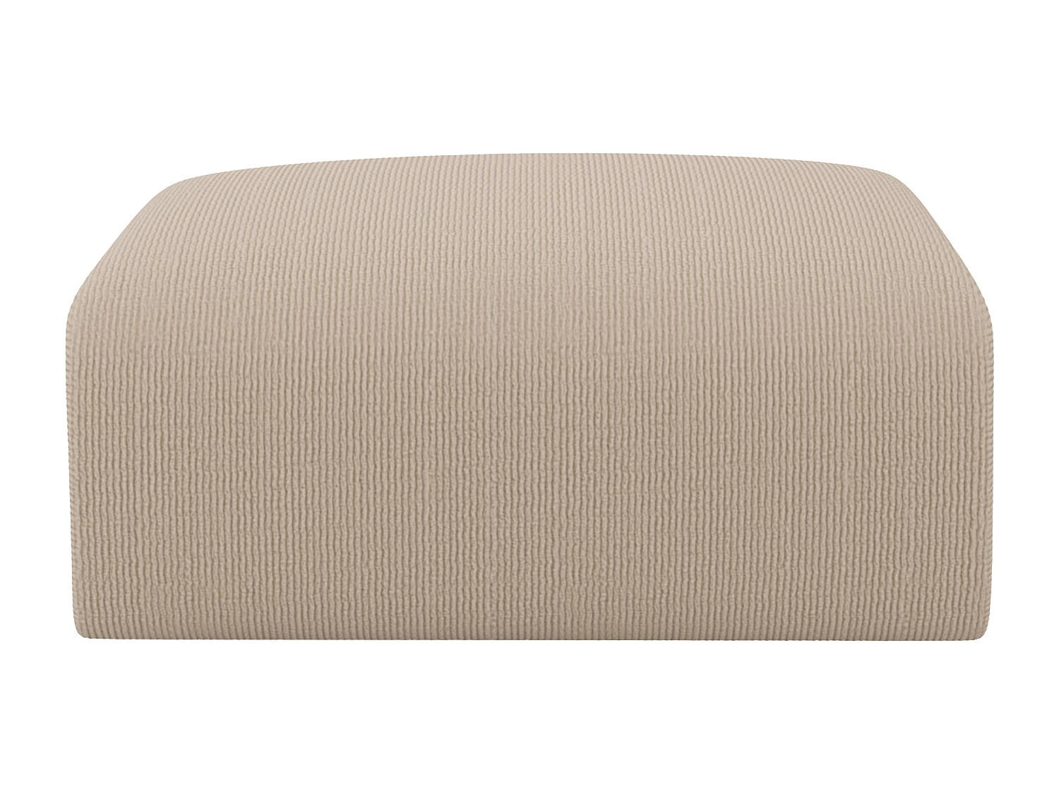 SITZHOCKER - 1 Person - Samt, Stoff - Beige - POGNI - Beige, Textil (75/45/75cm) - Vente-Unique