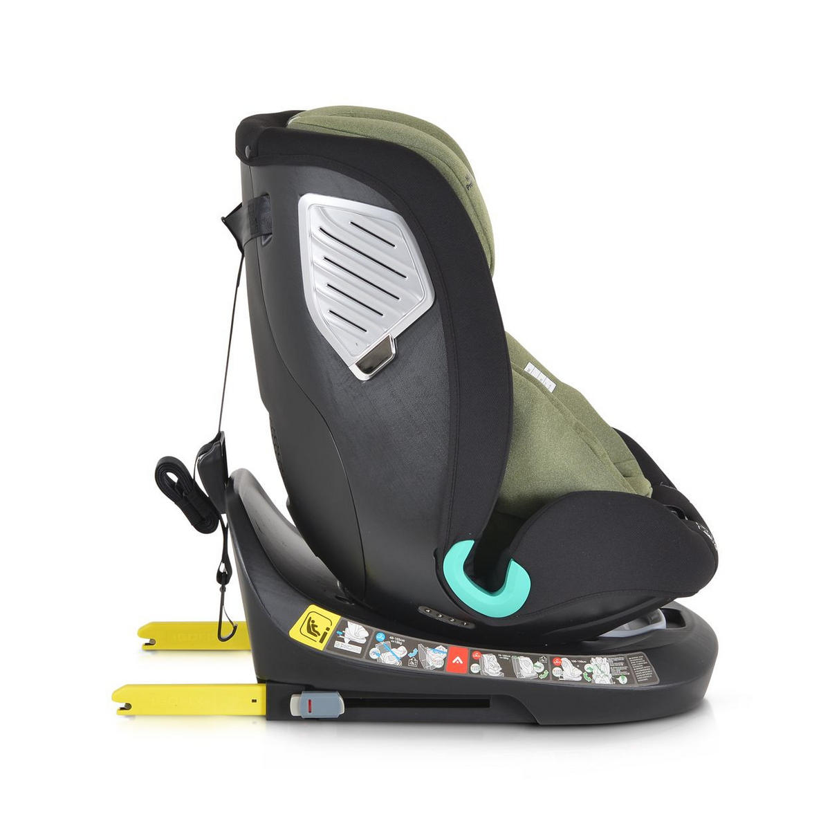 KINDERSITZ i-Size Quill grün (40-150cm) Gruppe 0/1/2/3, Isofix, 360° drehbar - Grün, Kunststoff (45/69/53cm) - Cangaroo