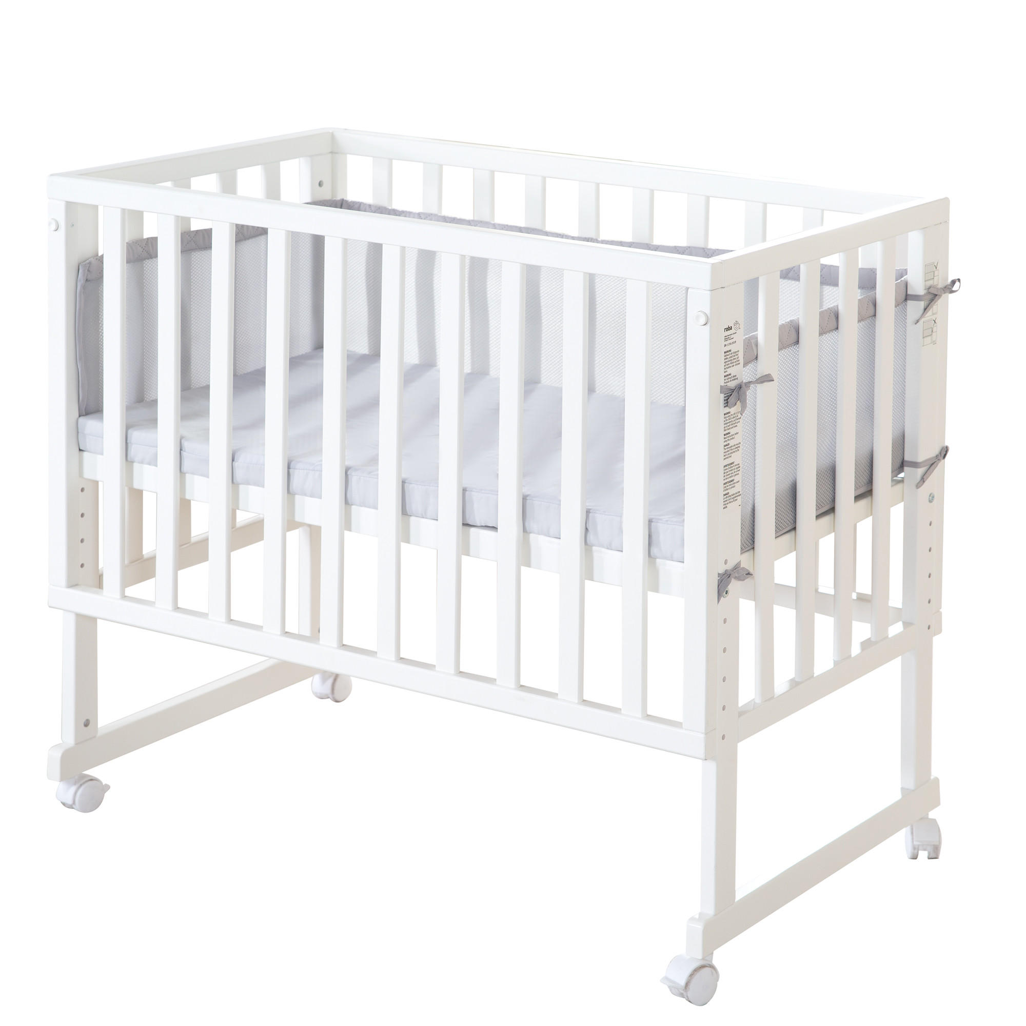 BEISTELLBETT roba Style grau 3in1 Set 90 x 45 cm - Weiß/Grau, Holzwerkstoff (45/90cm) - Roba