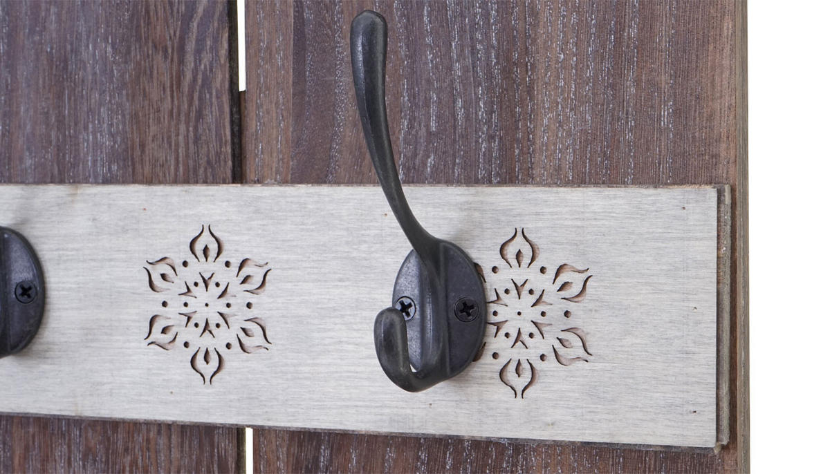 WANDGARDEROBE HOME SHABBY-LOOK Braun - Braun, Holz (60/91/8cm) - MCW