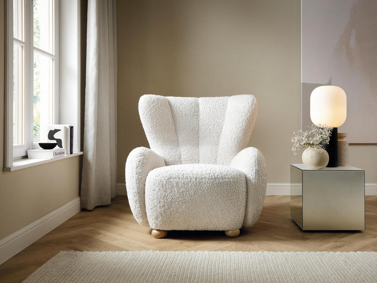 SESSEL CIRO Weiß 88x100x91 cm - Weiß, Textil (88/91/100cm) - FURNLUX