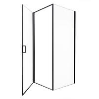 DUSCHKABINE LIVIA - Schwarz, 90 x 90 x 195 - Schwarz, Metall (90cm) - Home Deluxe