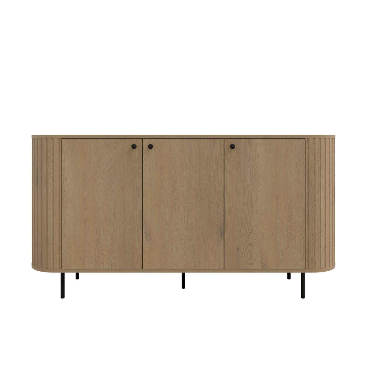 KOMMODE BOLLA 164,6/85,4/42,3cm mit Schubladen 3 Türen Eichefarben - Eichefarben, Holzwerkstoff (164.6/85.4/42.3cm) - MASSENO