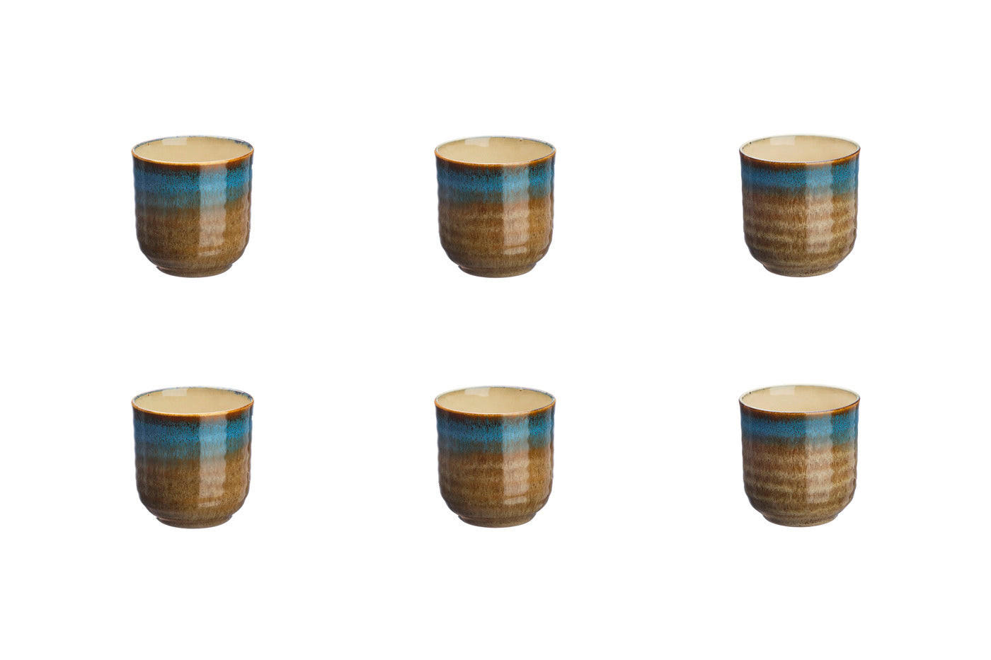 BECHER Island 150ml - 6er-Set - Land & sea - Braun, Keramik (0.15L) - Björn