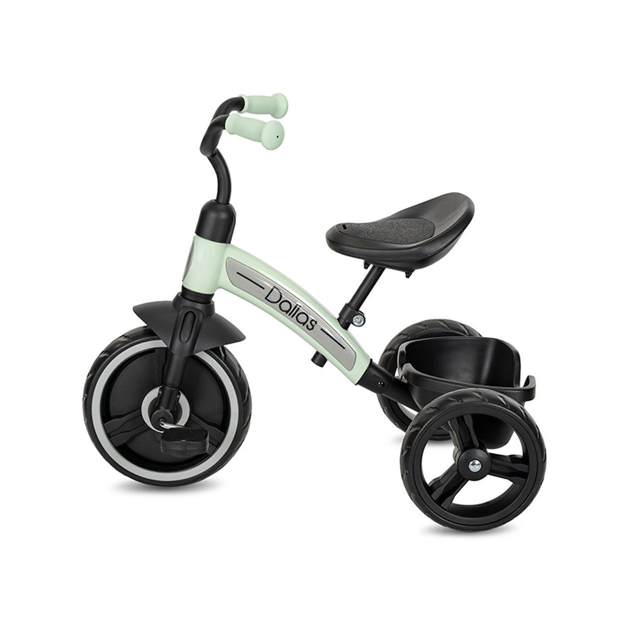 DREIRAD Dallas grün ergonomischer Sitz, höhenverstellbar, EVA-Räder, Korb - Grün, Metall (68/48/58cm) - Lorelli