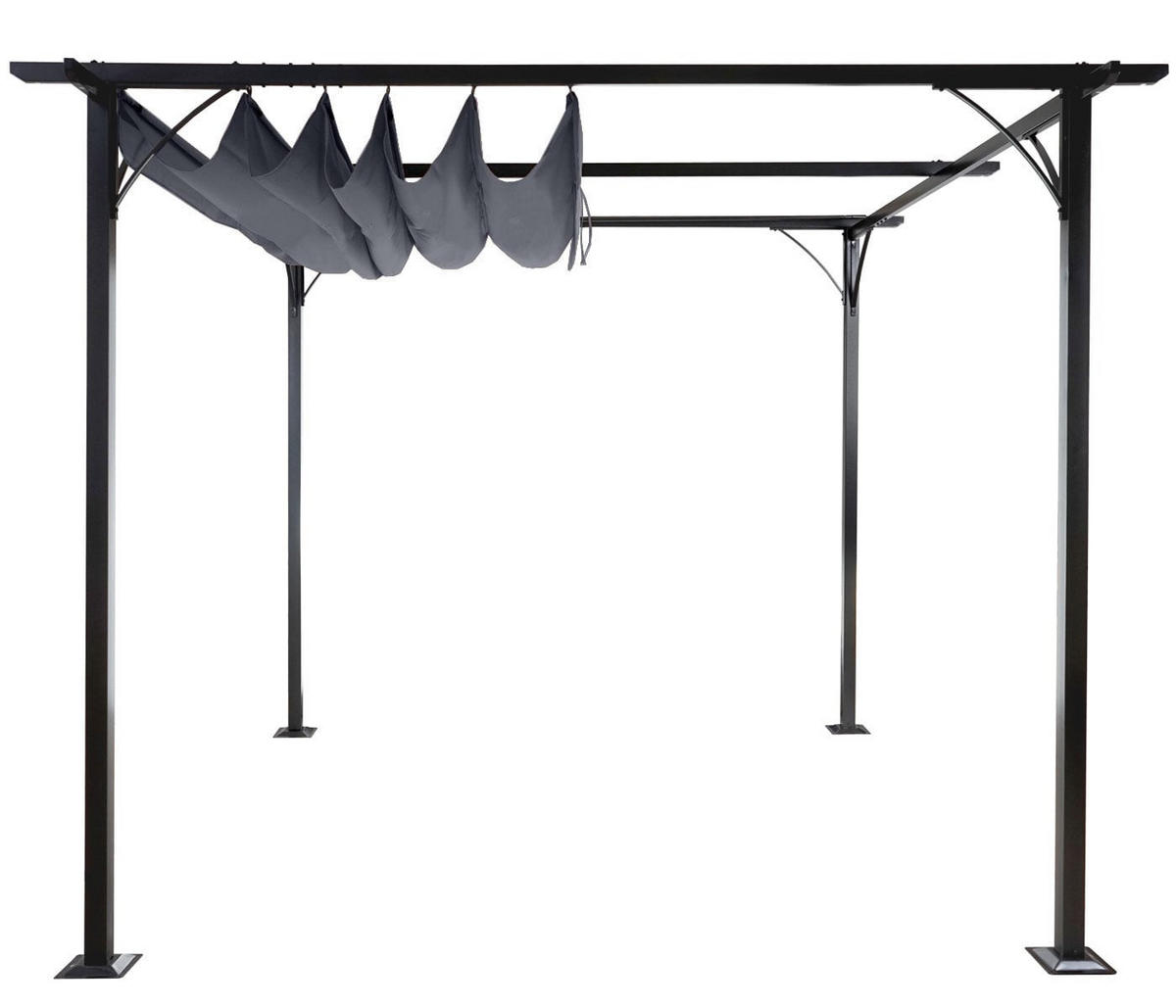 PERGOLA 232x350x350cm Grau - Grau, Metall (350/232/350cm) - BERLINLODGE