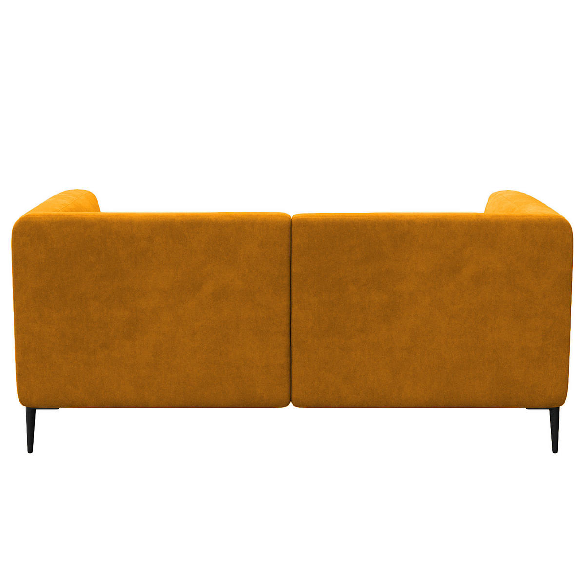 2,5-SITZER SOFA - Gelb/Schwarz, Textil/Metall (175/74/88cm) - home24