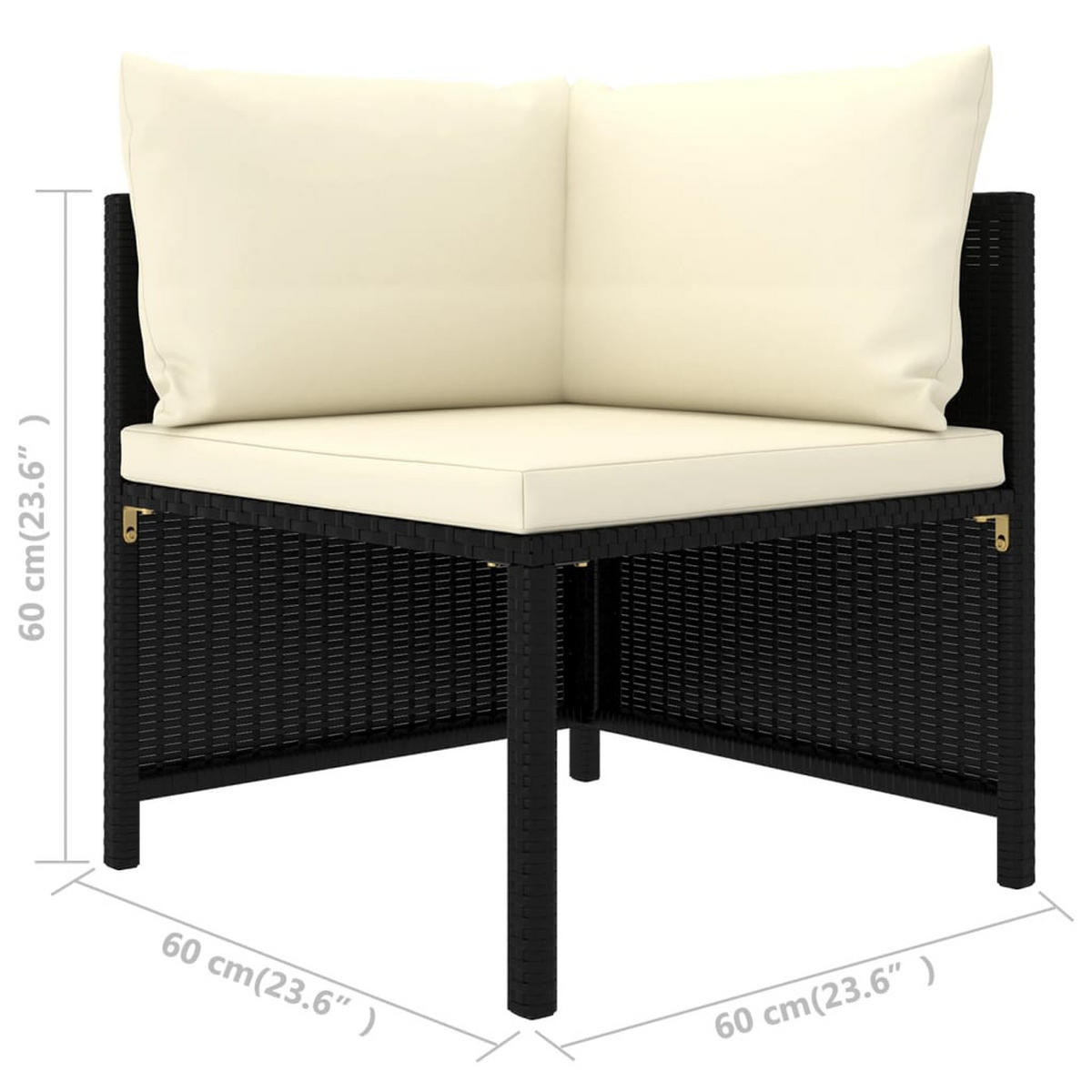 GARTENSET Reis 9-teilig - Schwarz, Metall - Nettlife