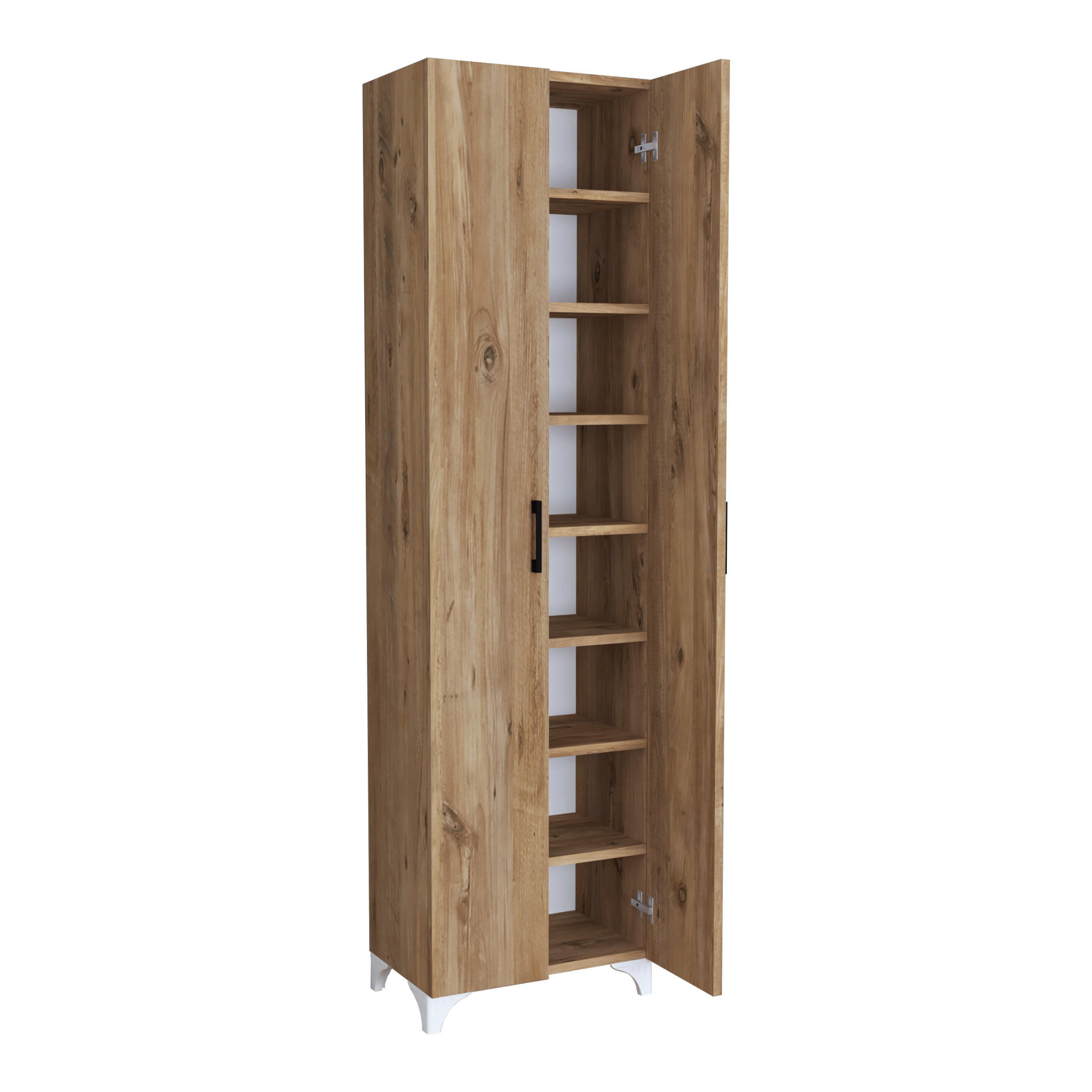 MEHRZWECKSCHRANK Strömsund - Eichefarben, Holzwerkstoff (48.5/177.5/32cm) - [en.casa]